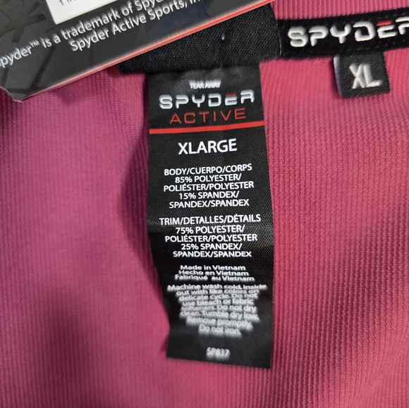 NWT Spyder Muave Ribbed Lightweight Long Sleeve Zip Up Jacket Extra Large - Picture 4 of 10